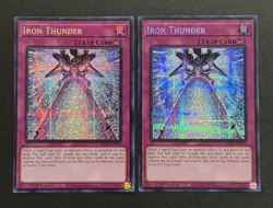 2025 YUGIOH MP25 1ST ED SECRET RARE IRON THUNDER X2 NM SET - Image 1