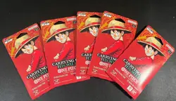 One Piece OP-13 Carrying on His Will Sleeved Booster Packs (Lot of 5 sealed) - Image 1
