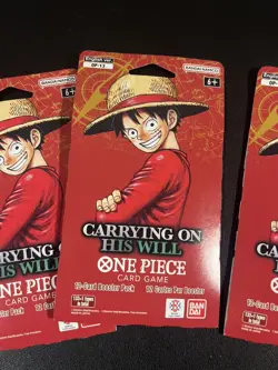 One Piece OP-13 Carrying on His Will Sleeved Booster Packs (Lot of 5 sealed) - Image 4