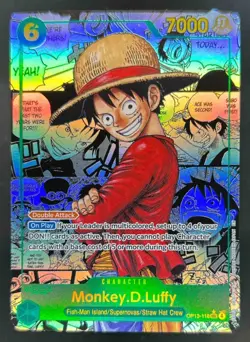 2025 One Piece Carrying On His Will Monkey D Luffy Manga Alt Art #OP13-118 - Image 1