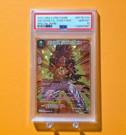 2022 DBS Card Game SS4 Gogeta, Triumphant Together BT18-019 SPR PSA 10 - Image 1