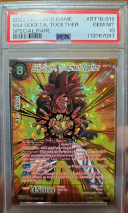 2022 DBS Card Game SS4 Gogeta, Triumphant Together BT18-019 SPR PSA 10 - Image 2