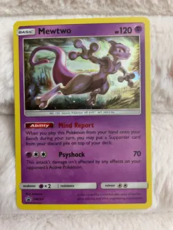 Mewtwo SM214 Sun & Moon Black Star Promo Holo Pokemon Card NM - Image 1