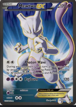 Pokemon TCG Mewtwo EX Holo Full Art Ultra Rare Card 157/162 - Image 1