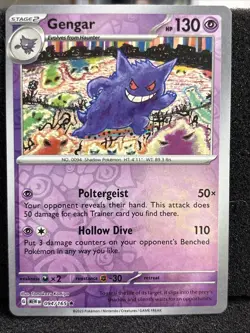 Pokemon TCG Gengar 151 Reverse Holo Rare Scarlet & Violet Card 094/165 - Image 1