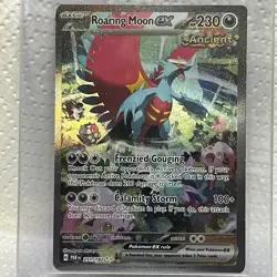 Pokemon TCG Roaring Moon EX Full Art Holo Ultra Rare Card 251/182 Paradox Rift - Image 1