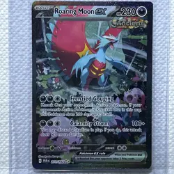 Pokemon TCG Roaring Moon EX Full Art Holo Ultra Rare Card 251/182 Paradox Rift - Image 4