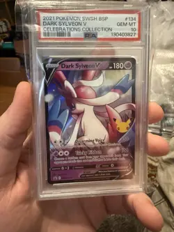 Pokemon TCG 2021 DARK SYLVEON V Celebrations SWSH134 PSA 10 GEM MINT - Image 1