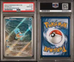 PSA 10 GEM MINT-2023 POKEMON MEW EN-151 170 SQUIRTLE ILLUSTRATION RARE - Image 1
