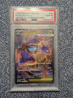 2025 Pokemon Mega Evolution Base #181 SIR Mega Latias ex PSA 10 Gem Mint - Image 1