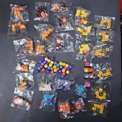DICE! Lot Of 25 - Pokemon TCG Sets Orange Yellow Blue Black Blue/121d + loose - Image 1