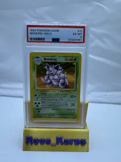 1999 POKEMON BASE SET UNLIMITED #11 NIDOKING-HOLO PSA 6 - Image 1