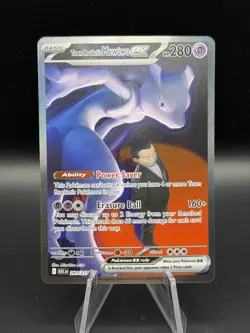 Team Rocket’s Mewtwo ex 281/217 SIR Secret Ascended Heroes Pokemon IN HAND - Image 1