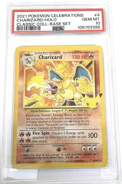 2021 Pokemon Celebrations Charizard-Holo Classic Coll-Base Set #4 PSA 10 - Image 2