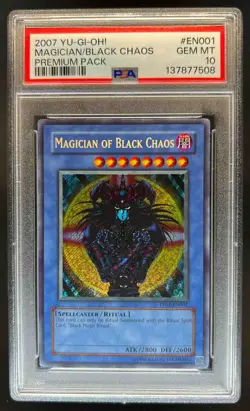 2007 Yu-Gi-Oh Premium Pack Magician of Black Chaos #PP01-EN001 PSA 10 - Image 1