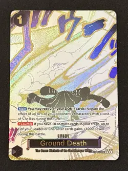 Ground Death (Alternate Art) OP14-096 The Azure Sea's Seven Foil One Piece NM - Image 1