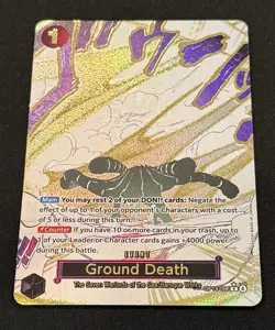 Ground Death (Alternate Art) OP14-096 The Azure Sea's Seven Foil One Piece NM - Image 2