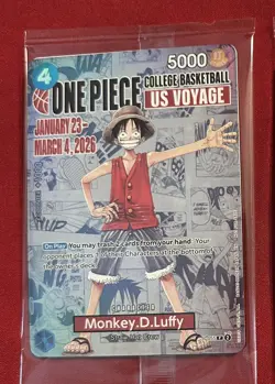 One Piece Monkey D. Luffy US College Basketball Card Rutgers In Hand Ships Now - Image 1