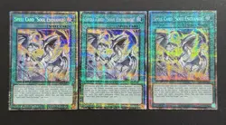 2025 YUGIOH MP25 1ST ED STARLIGHT RARE SPELL CARD SOUL EXCHANGE X3 NM SET - Image 1