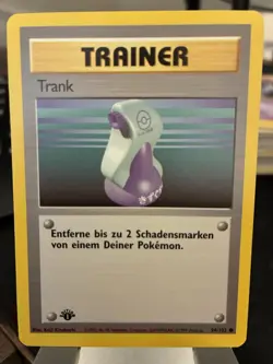 POKEMON Card GERMAN BASE SET 1st Edition TRAINER "TRANK" #94/102 Common NM! - Image 1