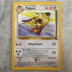 Pidgeot 24/64 - Jungle Set - Rare Non-Holo Pokemon Card - LP WOTC - Image 1