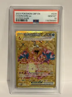 Pokemon TCG Charizard EX Obsidian Flames Holo Hyper Rare Card 228/197 PSA 10 - Image 1