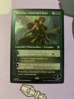 Freyalise, Llanowar’s Fury [ETCHED FOIL] Commander Masters MTG NM EN - Image 1