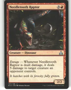 Needletooth Raptor - Rivals of Ixalan - MTG - Uncommon - #107 - NM - Image 1