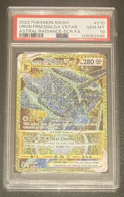 Origin Forme Dialga VSTAR PSA 10 Secret Rare Pokemon Astral Radiance 210/189 - Image 1