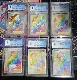 Pokemon Graded Card Lot - 14 Slabs - FA Rainbow Trainers - CGC 9 Mint - English - Image 2
