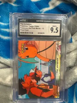 Pokemon TCG The Invitation Pokemon Topps Mewtwo Strikes Back 13 CGC 9.5 - Image 1