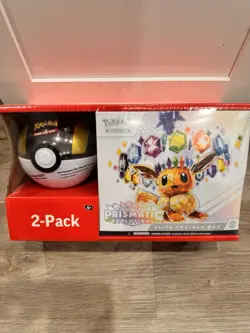 Pokemon Prismatic Evolutions Bundle – 2 Sam’s Club Exclusive ETB + Poke Ball Box - Image 1