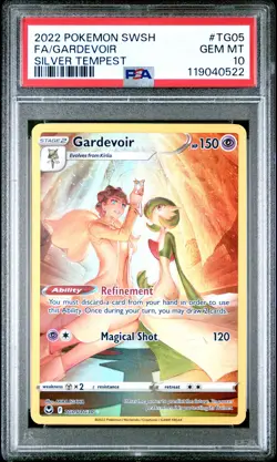 2022 POKEMON SWORD & SHIELD SILVER TEMPEST #TG05 FULL ART/GARDEVOIR PSA 10 - Image 1