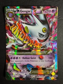 Shiny Mega M Gengar EX XY166 Pokemon XY Phantom Forces Promo Near Mint - Image 1