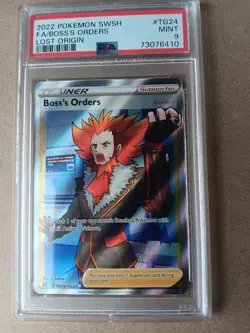 Pokemon Boss's Orders #TG24 PSA 9 Bosses Orders Secret Full Art - Image 1