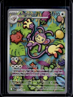 2025 Pokemon Phantasmal Flames Ambipom Illustration Rare #107/094 - Image 1
