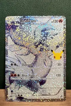 Pokemon Reshiram 113/114 Celebrations 25th Anniversary Full Art English - Image 1