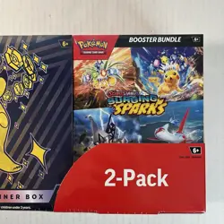 Pokemon Surging Sparks ETB & Booster Bundle Costco 2-pack (Factory Sealed) - Image 3