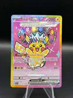 Pikachu ex 277/217 SIR Pokemon Ascended Heroes IN HAND - Image 1