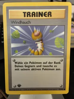 1999 Pokemon German 1st Edition Windhauch (Gust of Wind) #93 NM - Image 1
