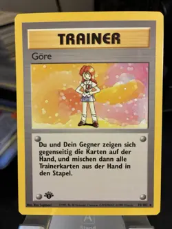 Pokemon 1st Edition Lass (Gore) German 75/102 MINT Wizards of the Coast RARE - Image 1