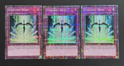 2025 YUGIOH MP25 1ST ED STARLIGHT ROAD X3 NM SET - Image 1