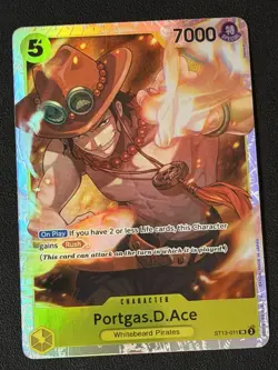 One Piece Portgas D Ace ST13-011 SR English Three Brothers Bond - Image 1