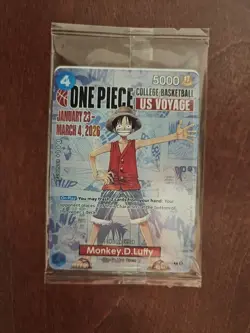 One Piece Monkey.D.Luffy US College Basketball Promo Card *SEALED* - Image 1