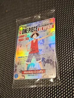 One Piece Monkey.D.Luffy US College Basketball Promo Card *SEALED* - Image 3