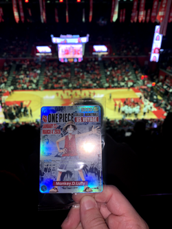 One Piece Monkey D. Luffy US Voyage College Basketball Promo Card - 1/23 Rutgers - Image 1
