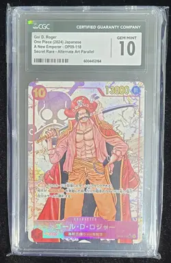 CGC 10 PRISTINE Japanese One Piece 2024 Gol D. Roger OP09-118 ALT ART - Image 1