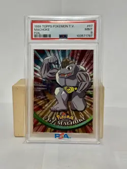 1999 Topps Pokemon TV Machoke Foil PSA 9 MINT Graded Card #67 POP 25! - Image 1