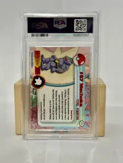 1999 Topps Pokemon TV Machoke Foil PSA 9 MINT Graded Card #67 POP 25! - Image 3