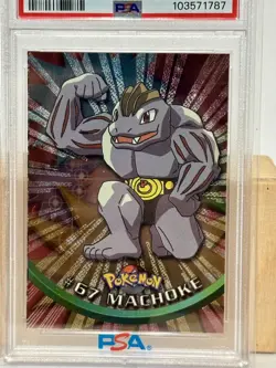 1999 Topps Pokemon TV Machoke Foil PSA 9 MINT Graded Card #67 POP 25! - Image 5